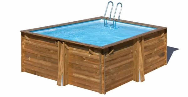 Exteriorea piscine bois carré Smart Plug BlueWave I